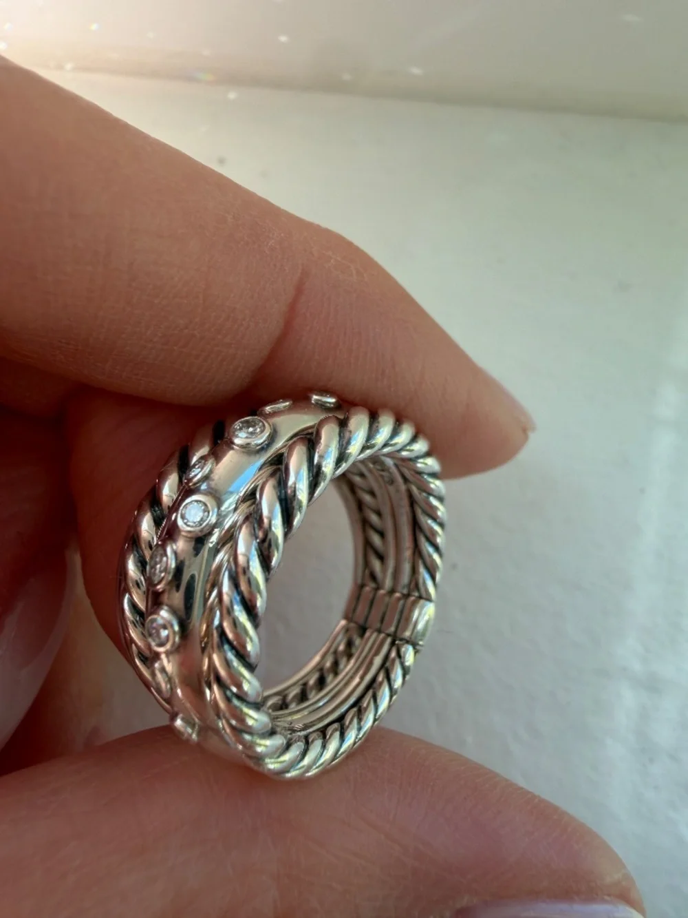 David Yurman Five Row Pure Form Ring - Picture 5 of 9